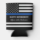 警察官シンブルーラインハッピーリタイア 缶クーラー (正面)