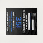 警察官シンブルーライン退職パーティー タペストリー (正面(横))