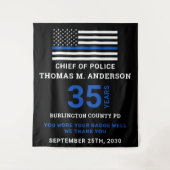 警察官シンブルーライン退職パーティー タペストリー (正面)