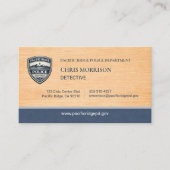 警察官デテクティブルーシックロゴ ビジネスカード (正面)