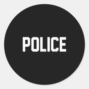 警察官ハロウィーンの衣装の警察のシャツ ラウンドシール
