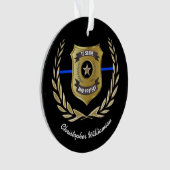 警察官バッジパーソナライズされた オーナメント (正面)
