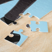 警察官パーソナライズされたとパトカーキッズ ジグソーパズル (側面)