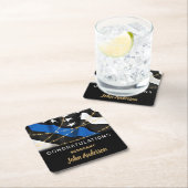 警察官パーティー退職祝 スクエアペーパーコースター (インサイチュ)