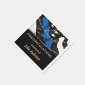 警察官パーティー退職祝 スタンダードカクテルナプキン (角)