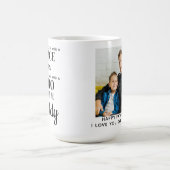 警察官ヒーローパパ父の日の写真 コーヒーマグカップ (中央)