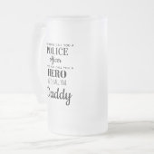 警察官ヒーローパパ父の日の写真 フロストグラスビールジョッキ (正面左)