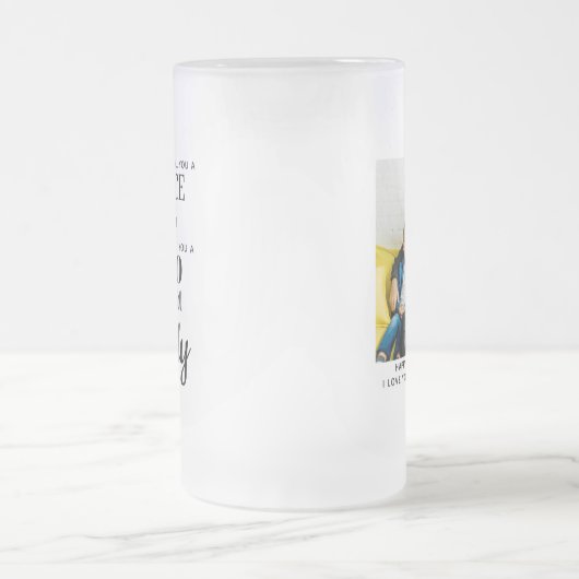 警察官ヒーローパパ父の日の写真 フロストグラスビールジョッキ (中央)