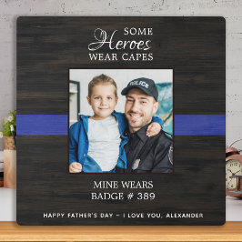 警察官ヒーローパパ父の日写真 フォトプラーク