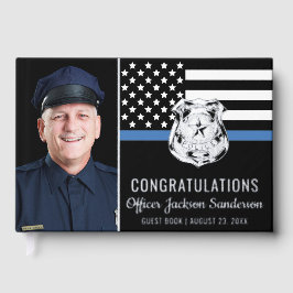 警察官ブルーライン写真退職パーティー ゲストブック