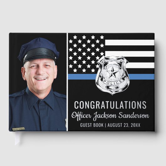 警察官ブルーライン写真退職パーティー ゲストブック (正面)
