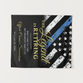 警察官ブルーライン退職パーティー歓迎 タペストリー (正面(横))