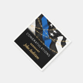 警察官プロモーションパーティーおめでとう スタンダードカクテルナプキン (角)