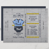 警察官ベビーシャワーDIYキャンディバーラッパー (正面/裏面)