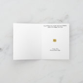 警察官ホワイト シルエット クリスマスカード カード (内部)