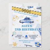 警察官ボーイ第2誕生日パーティー 招待状 (正面)