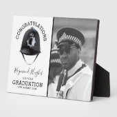 警察官モダンの卒業写真 フォトプラーク (側面)