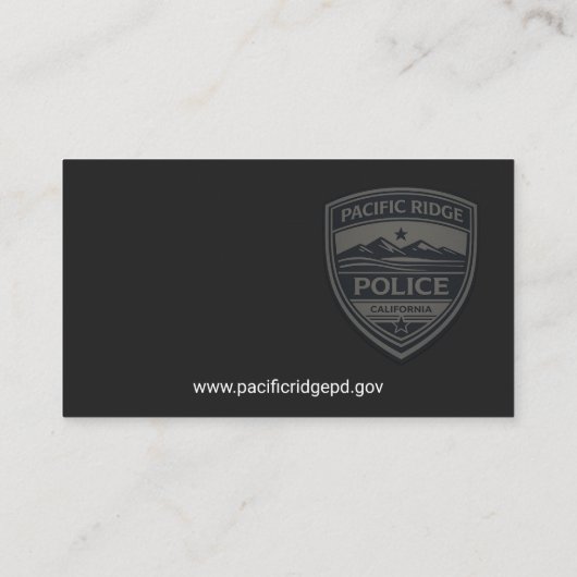 警察官ロゴ 名刺 (裏面)