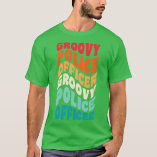 警察官ヴィンテージレトロ60s 70s 80s Vibes Tシャツ