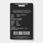 警察官写真ロゴ法執行証 バッジ (裏面)