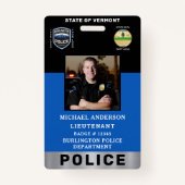 警察官写真ロゴ法執行証 バッジ (正面)