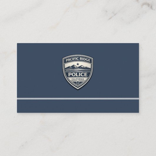 警察官写真ロゴ 名刺 (裏面)