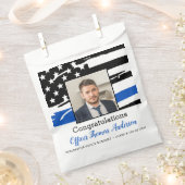 警察官写真薄いブルーライン卒業 フェイバーバッグ (クリップ留めされた状態)