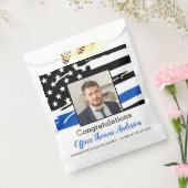 警察官写真薄いブルーライン卒業 フェイバーバッグ (封をした状態)