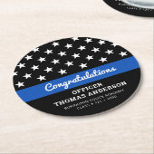 警察官卒業シンブルーラインパーティー ラウンドペーパーコースター (アングル)