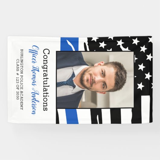 警察官卒業党シン・ブルー・ライン 横断幕 (横)