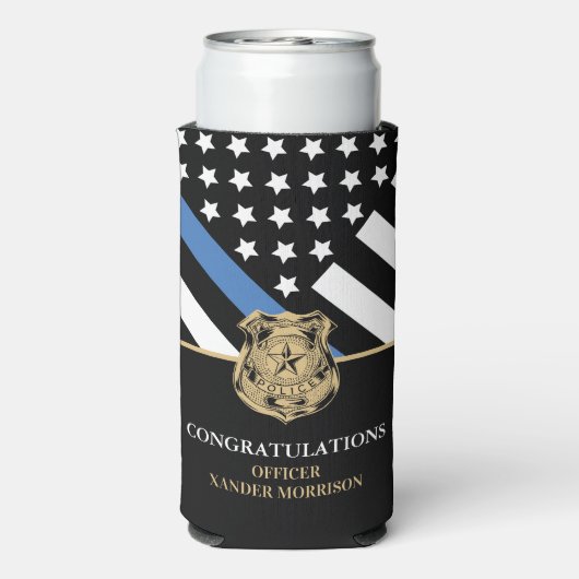 警察官卒業法執行アカデミー スリム缶クーラー (Seltzer裏面)