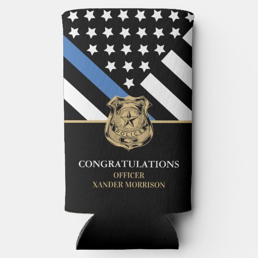 警察官卒業法執行アカデミー スリム缶クーラー (裏面)