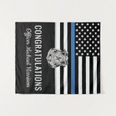 警察官卒業法執行アカデミー タペストリー (正面(横))