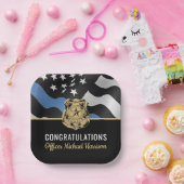 警察官卒業法執行旗 ペーパープレート (パーティー)