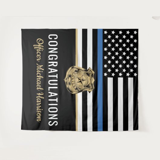 警察官卒業法執行 タペストリー (正面(横))