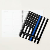 警察官名パーソナライズされたシンブルーライン プランナー手帳 (ディスプレー)