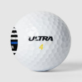 警察官名パーソナライズされたThin Blue Line ゴルフボール (ロゴ)
