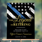 警察官執行退職の歓迎 アクリルサイン (ニュートラル)