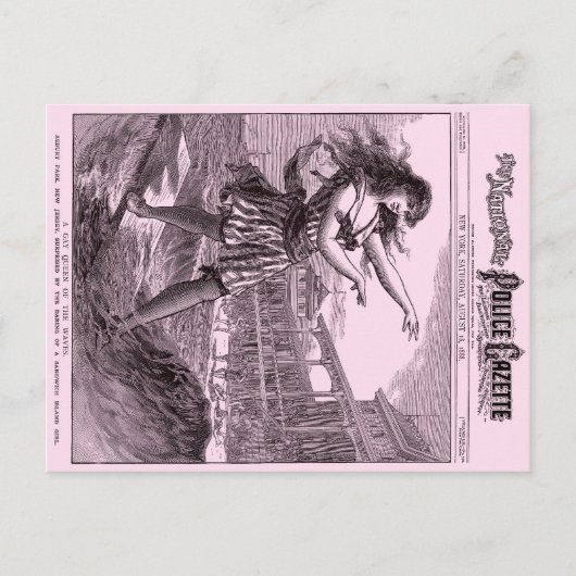 警察官報のポストカード サンドイッチ島の少女 ポストカード (正面)