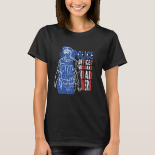 警察官夫パパヒーロー誇りを持ったポリスFa Tシャツ