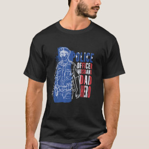 警察官夫パパヒーロー誇りを持ったポリスFa Tシャツ