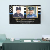 警察官学校の卒業式パーティー2写真 横断幕 (トレードショー)