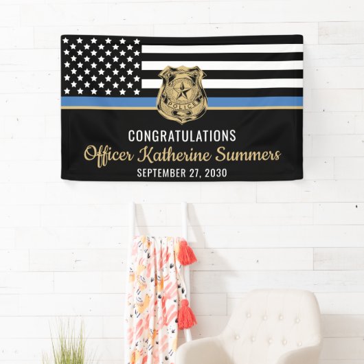 警察官学校の卒業祝い 横断幕 (インサイチュ)