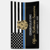 警察官学校の卒業祝い 横断幕 (縦)