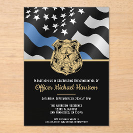 警察官学校卒業法執行旗 アクリル招待状