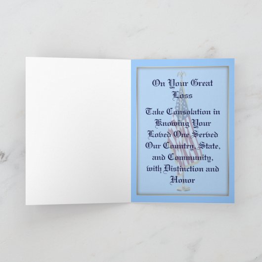 警察官弔慰カード カード (内部)