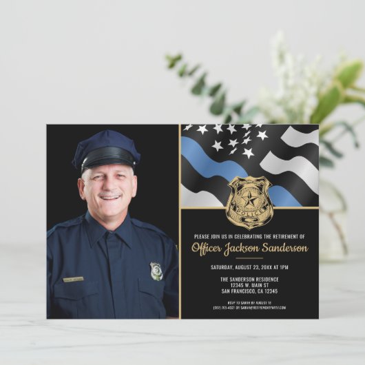 警察官引退法執行写真 招待状 (スタンド正面)