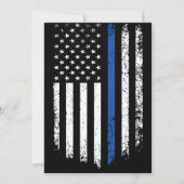 警察官引退・卒業・誕生日 招待状 (裏面)