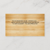 警察官感謝素朴旗 名刺 (裏面)