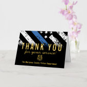 警察官旗第一応答者ありがとう 箔グリーティングカード (蘭)